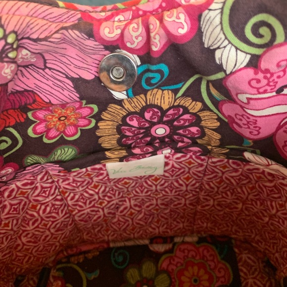 Vera Bradley Shoulder Tote Mod Floral Pink Pattern - Picture 3 of 7